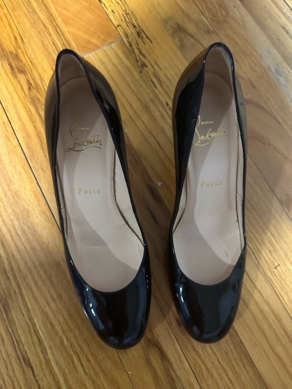 Christian Louboutin Simple Pump 85 Black Patent Heels – Size 38.5 - Picture 8 of 9